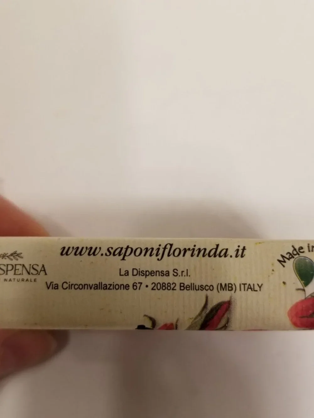 ✅Florinda La Dispensa Rose Natural Vegetable Bar Soap Italy 50g 1.76oz NWT New!!